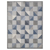 8' X 10' Khaki And Beige Abstract Washable Indoor Outdoor Area Rug