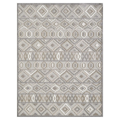 8' X 10' Burgundy Beige And Ivory Abstract Washable Indoor Outdoor Area Rug