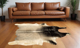 5' X 7' Gray Cowhide Ombre Handmade Area Rug