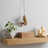 6" X 3" Rainbow Resin Climbing Man Hanging Dimensional Sculpture With Hooks