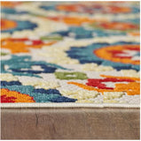 3' X 5' Orange And Ivory Moroccan Stain Resistant Indoor Outdoor Area Rug
