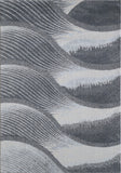 3' X 5' Blue and Gray Abstract Area Rug