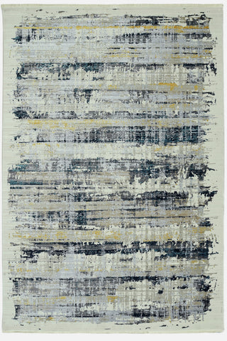 4' X 6' Blue And Gray Abstract Area Rug