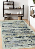 4' X 6' Blue And Gray Abstract Area Rug