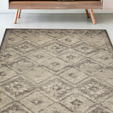 5' X 8' Gray And Brown Abstract Area Rug