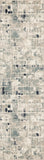 8' Blue And Beige Abstract Runner Rug