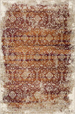 3' X 5' Rust And Ivory Oriental Area Rug