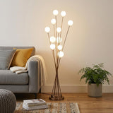 46" Gold 11 LED Novelty Floor Lamp With White