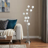 46" Chrome Multi Light LED Novelty Floor Lamp