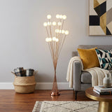 62" Yellow 16 LED Novelty Floor Lamp With White