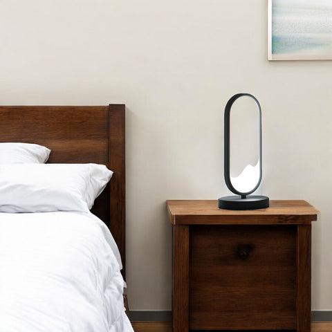 14" Black Metal Desk LED Table Lamp