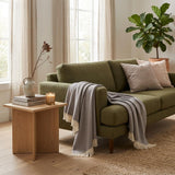Soft Taupe Links Pattern Throw Blanket