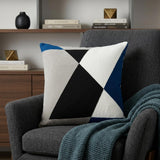 20" Gray and Black Cotton Throw Pillow