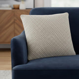 20" x 20" Beige and Pink Woven Square Accent Throw Pillow