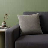 20" x 20" Black and Beige Woven Square Accent Throw Pillow
