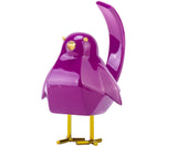 7" Purple Ceramic Hand Painted Tabletop Sculpture