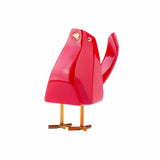 7" Red Metal Hand Painted Tabletop Sculpture