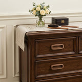 Set of Two Brown Teak Wood Drawer Pull Knobs