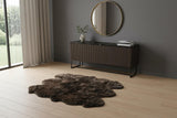 5' X 6' Chocolate Wool Sheepskin Handmade Area Rug