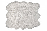 5' X 6' Gray Faux Sheepskin Ombre Shag Washable Area Rug