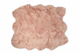 5' X 6' Pink Faux Sheepskin Shag Washable Area Rug