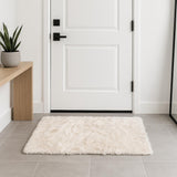 3' X 5' Ombre Tan Faux Fur Washable Non Skid Area Rug