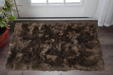 3' X 5' Chocolate Faux Fur Non Skid Area Rug