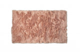 3' X 5' Dusty Rose Faux Fur Non Skid Area Rug