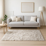 5' X 8' Chocolate Faux Fur Ombre Non Skid Area Rug