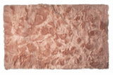 5' X 8' Dusty Rose Faux Fur Non Skid Area Rug