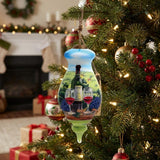 A day at the Vineyard Hand Painted Mouth Blown Glass Ornament