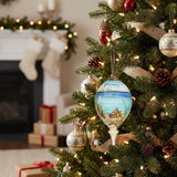 Beach Memories Hand Painted Mouth Blown Glass Ornament