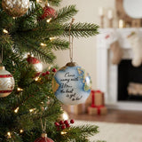Gray And White Glass Ball Ornament