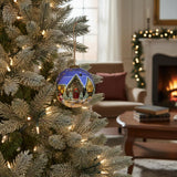 Home for Christmas Hand Painted Mouth Blown Glass Ornament
