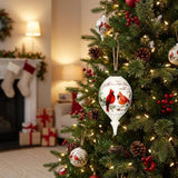 White And Red Glass Finial Ornament