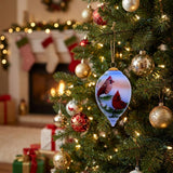Red White And Green Glass Finial Ornament