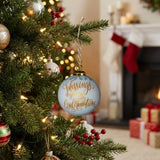 Gold Confirmation Hand Painted Mouth Blown Glass Ornament