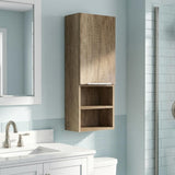 12" Natural Wood Wall Mounted Shaker Style Single Door Medicine Cabinet