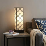 18" Tiffany Style Jeweled Dark Brown Base Table Lamp