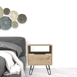 22" Oak Wood Nightstand
