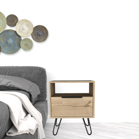 22" Oak Wood Nightstand