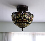 Red And White Unique Statement Two Light Glass Dimmable Chandelier With Red And White Shades