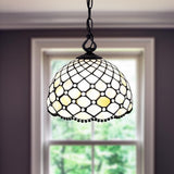Black And White Unique Statement Glass Dimmable Chandelier With Black And White Shades