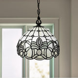 Black And White Unique Statement Glass Dimmable Chandelier With Black And White Shades