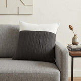 20" Gray Cotton Throw Pillow