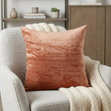 22" Orange Cotton Blend Throw Pillow