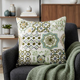 22" Off White Cotton Throw Pillow