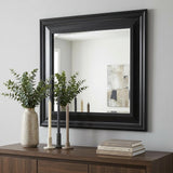 38" Gray Square Wood Framed Accent Mirror