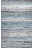 4' X 6' Turquoise and Gray Abstract Stain Resistant Area Rug