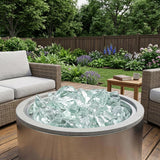 Clear Round Reflective Fire Pit Glass